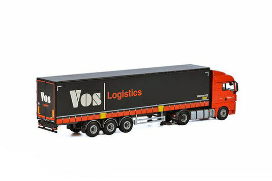 Vos Logistics MAN TGX XLX カーテンサイダートレーラー 3軸 トラック /WSI 建設機械模型 工事車両 1/50 ミニチュア
