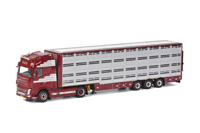 ギャラリービューアに画像をロードする, 【予約】4-6月以降発売予定Vaex Volvoボルボ FH4 Globetrotter XL Live Stock Trailer 3軸 トラック /WSI 建設機械模型 工事車両 1/50 ミニチュア