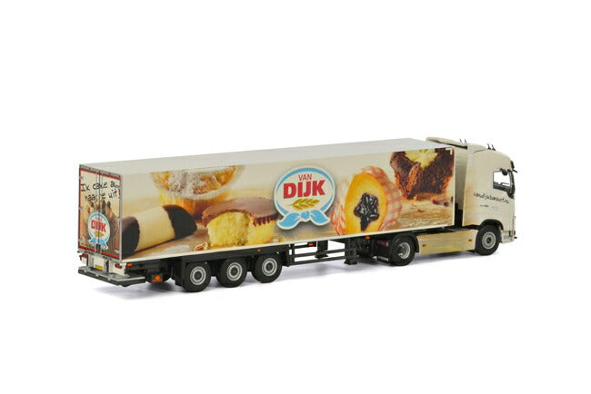 ギャラリービューアに画像をロードする, Van Dijk Banket Volvoボルボ FH4 Globetrotter Box トレーラー 3軸トラック /WSI 建設機械模型 工事車両 1/50 ミニチュア