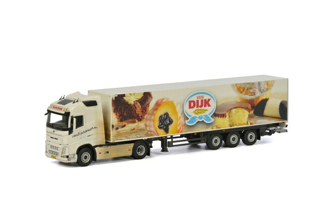 ギャラリービューアに画像をロードする, Van Dijk Banket Volvoボルボ FH4 Globetrotter Box トレーラー 3軸トラック /WSI 建設機械模型 工事車両 1/50 ミニチュア