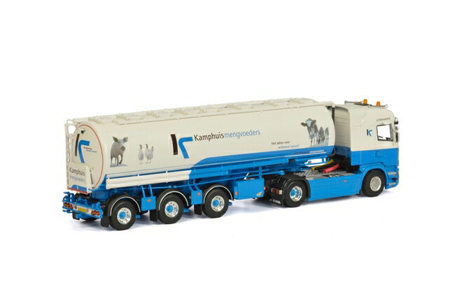 ギャラリービューアに画像をロードする, Kamphuis Mengvoeders SCANIAスカニア R Streamline Highline バルクトレーラー Kipper 3軸 トラック /WSI 建設機械模型 工事車両 1/50 ミニチュア