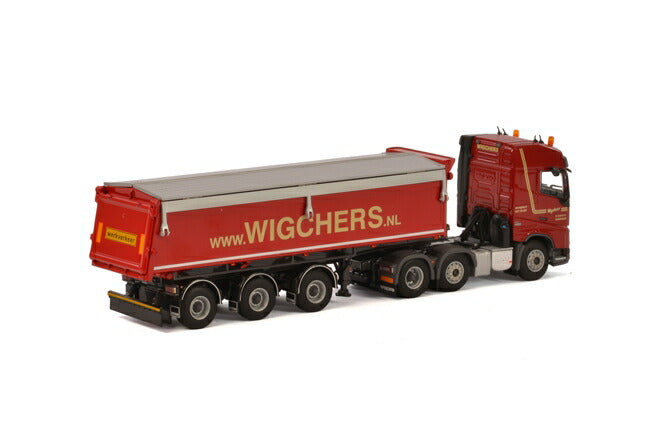 ギャラリービューアに画像をロードする, Wigchers Volvoボルボ FH4 Globetrotter Tipper Trailerトレーラー 3軸トラック /WSI 建設機械模型 工事車両 1/50 ミニチュア