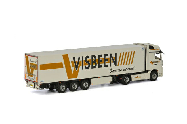 ギャラリービューアに画像をロードする, Visbeen Mercedesメルセデスベンツアクトロス Giga Space リーファートレーラー Carrier 3軸 トラック /WSI 建設機械模型 工事車両 1/50 ミニチュア