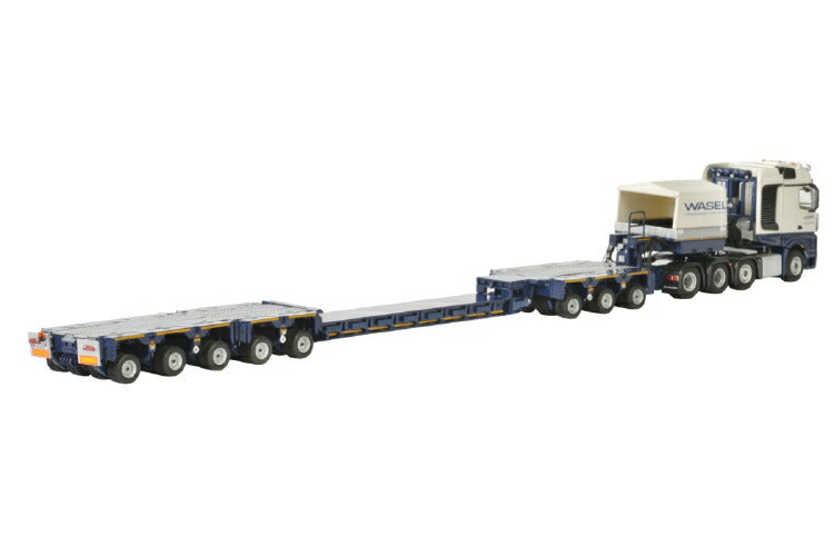 ギャラリービューアに画像をロードする, 【予約】1-3月以降発売予定Wasel MERCEDES BENZ ACTROS MP4 BIG SPACE 8x4 + SCHEUERLE INTERCOMBI SET NECK WITH COVER + 3軸 MODULE + EXTENDABLE NARROW BED + 2軸 MODULE + 3軸 MODULE + BUMPER UNITS トラックトレーラー /建設機械模型 工事車両 WSI 1/50 ミニチュア