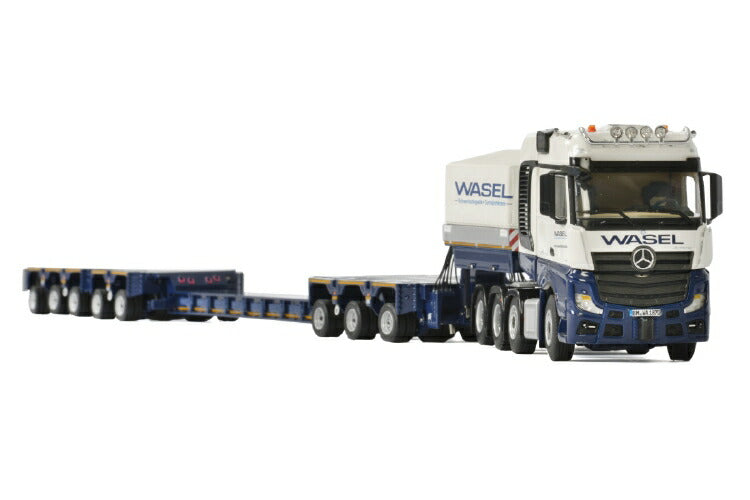 ギャラリービューアに画像をロードする, 【予約】1-3月以降発売予定Wasel MERCEDES BENZ ACTROS MP4 BIG SPACE 8x4 + SCHEUERLE INTERCOMBI SET NECK WITH COVER + 3軸 MODULE + EXTENDABLE NARROW BED + 2軸 MODULE + 3軸 MODULE + BUMPER UNITS トラックトレーラー /建設機械模型 工事車両 WSI 1/50 ミニチュア