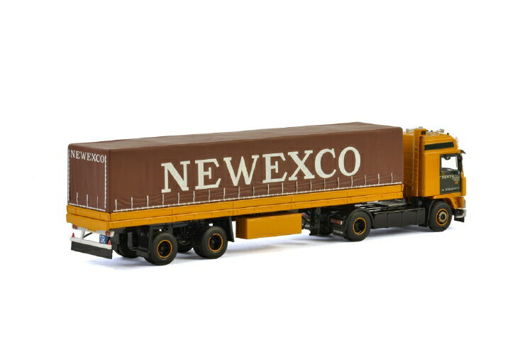 ギャラリービューアに画像をロードする, Newexco VOLVO F12 4X2 CLASSIC CURTAINSIDE TRAILER 2軸 トラック/建設機械模型 工事車両 WSI 1/50 ミニチュア