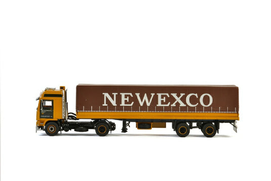 Newexco VOLVO F12 4X2 CLASSIC CURTAINSIDE TRAILER 2軸 トラック/建設機械模型 工事車両 WSI 1/50 ミニチュア