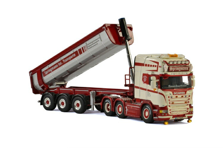 ギャラリービューアに画像をロードする, Springmann Scaniaスカニア R Streamline Highline Halfpipe Tipper Trailerダンプ トレーラートラック 建設機械模型 工事車両 WSI 1/50 ミニチュア