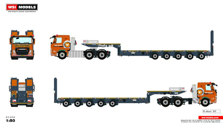 ギャラリービューアに画像をロードする, 【予約】10-12月以降発売予定Van der Vlist VOLVO FM4 SLEEPER CAB 6x4 MCO PX - 5軸トレーラー /建設機械模型 工事車両WSI 1/50 ミニチュア