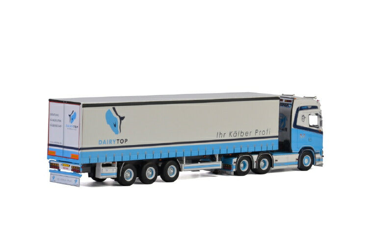 ギャラリービューアに画像をロードする, Dairytop BV SCANIA S HIGHLINE | CS20H 6X2 TAG AXLE CURTAINSIDE TRAILER 3軸 トラック/建設機械模型 工事車両 WSI 1/50 ミニチュア