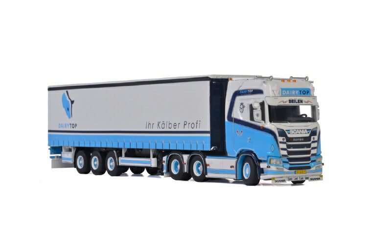 ギャラリービューアに画像をロードする, Dairytop BV SCANIA S HIGHLINE | CS20H 6X2 TAG AXLE CURTAINSIDE TRAILER 3軸 トラック/建設機械模型 工事車両 WSI 1/50 ミニチュア