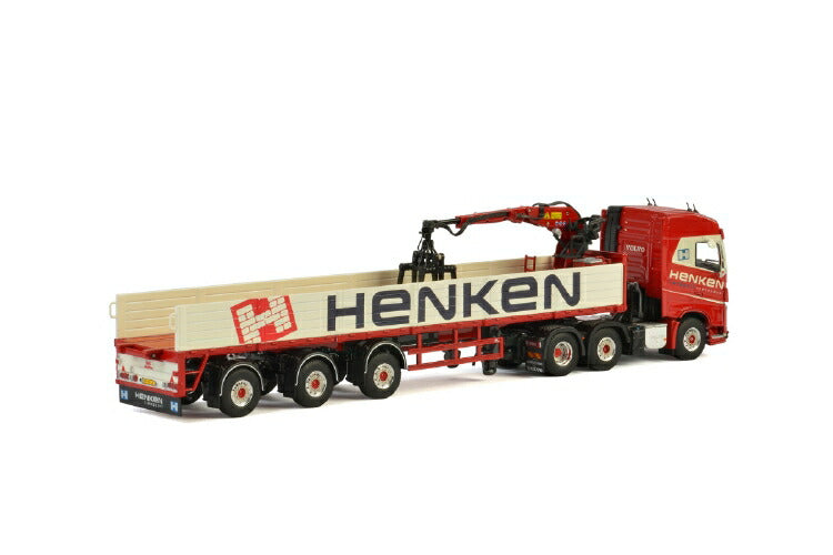 ギャラリービューアに画像をロードする, Henken Volvo FH4 Globetrotter ブリックトレーラー3軸トラック 建設機械模型 工事車両 WSI 1/50 ミニチュア