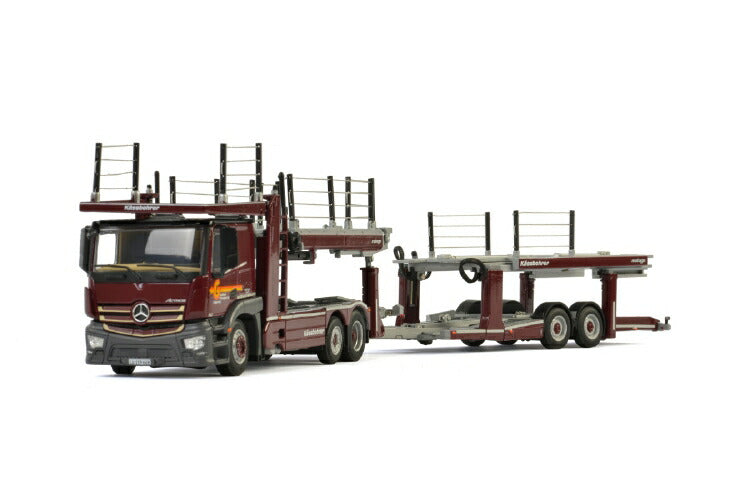 ギャラリービューアに画像をロードする, Galliker MERCEDES BENZ ACTROS MP4 2300 MM COMPACT SPACE 6x2 TWIN STEER K?ssbohrer CAR TRANSPORTER 2軸 積載車キャリアカー/建設機械模型 工事車両 WSI 1/50 ミニチュア