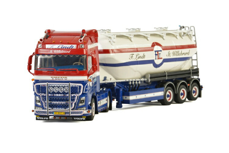 ギャラリービューアに画像をロードする, F. Lindt Transport VOLVO FH4 GLOBETROTTER 4x2 BULK TRAILER | OMEPS - 3軸 トラック/建設機械模型 工事車両 WSI 1/50 ミニチュア