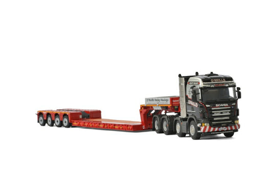 O'Neills SCANIA R5 HIGHLINE 8x4 LOWLOADER EURO - 4軸 トラック /建設機械模型 工事車両 WSI 1/50 ミニチュア