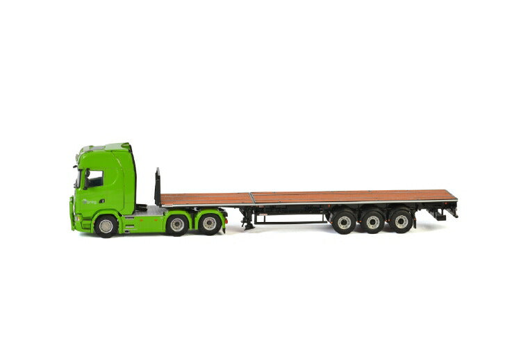 ギャラリービューアに画像をロードする, Bring SCANIA S HIGHLINE CS20H 6X2 TAG AXLE FLAT BED TRAILER 3軸 トラック/建設機械模型 工事車両 WSI 1/50 ミニチュア