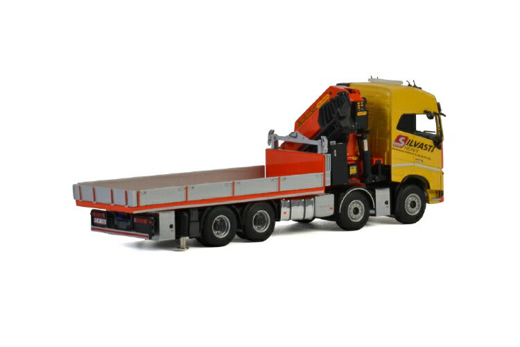 ギャラリービューアに画像をロードする, 【予約】1-3月以降発売予定Silvasti VOLVO FH4 GLOBETROTTER RIGED TRUCK FLAT BED + PALFINGER 7800.2 トラック /建設機械模型 工事車両 WSI 1/50 ミニチュア