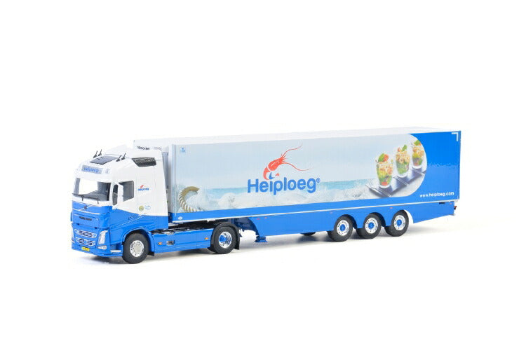 ギャラリービューアに画像をロードする, Heiploeg; VOLVO FH4 GLOBETROTTER 4x2 リーファートレーラー - 3軸トラック /建設機械模型 工事車両 WSI 1/50 ミニチュア