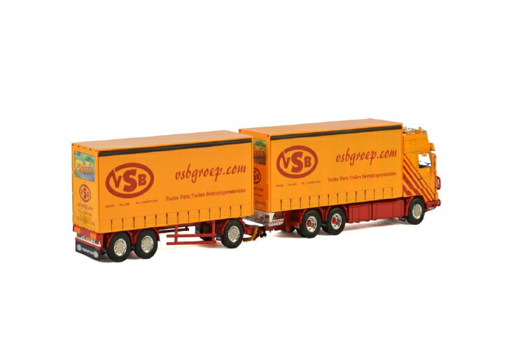 ギャラリービューアに画像をロードする, VSB Groep bv SCANIA 3 SERIES STREAMLINE 6X2 TAG AXLE RIGED TRUCK DRAWBAR CURTAINSIDE トラック/建設機械模型 工事車両 WSI 1/50 ミニチュア