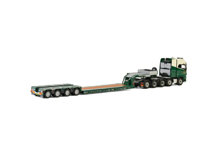 ギャラリービューアに画像をロードする, Leenaerts Born; VOLVO FH4 GLOBETROTTER 10x4 低床 - 4軸トレーラー /建設機械模型 工事車両 WSI 1/50 ミニチュア