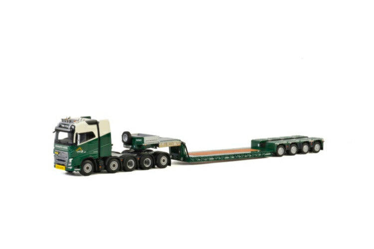 ギャラリービューアに画像をロードする, Leenaerts Born; VOLVO FH4 GLOBETROTTER 10x4 低床 - 4軸トレーラー /建設機械模型 工事車両 WSI 1/50 ミニチュア