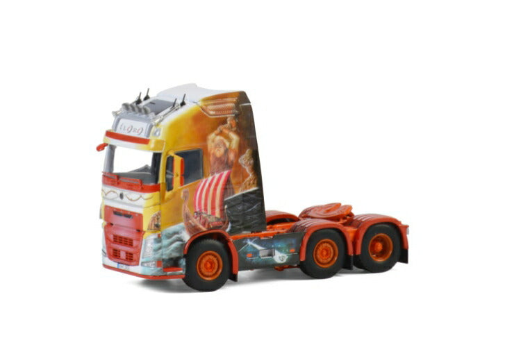 ギャラリービューアに画像をロードする, Floro; VOLVO FH4 GLOBETROTTER XL 6x2 TWIN STEER トラックトラクタ /建設機械模型 工事車両 WSI 1/50 ミニチュア