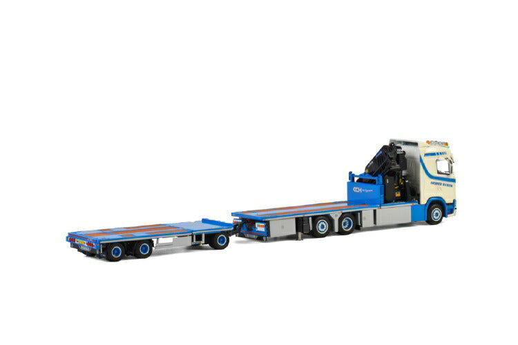 ギャラリービューアに画像をロードする, Bremer SCANIA S NORMAL CS20N RIGED FLATBED + PALFINGER 7400.2トレーラー /建設機械模型 工事車両 WSI 1/50 ミニチュア