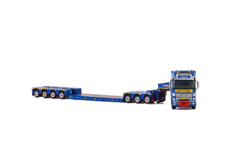 ギャラリービューアに画像をロードする, P. Adams VOLVO FH4 GLOBETROTTER XL 8x4 LOWLOADER 4軸 + DOLLY 3軸トラック /建設機械模型 工事車両WSI 1/50 ミニチュア