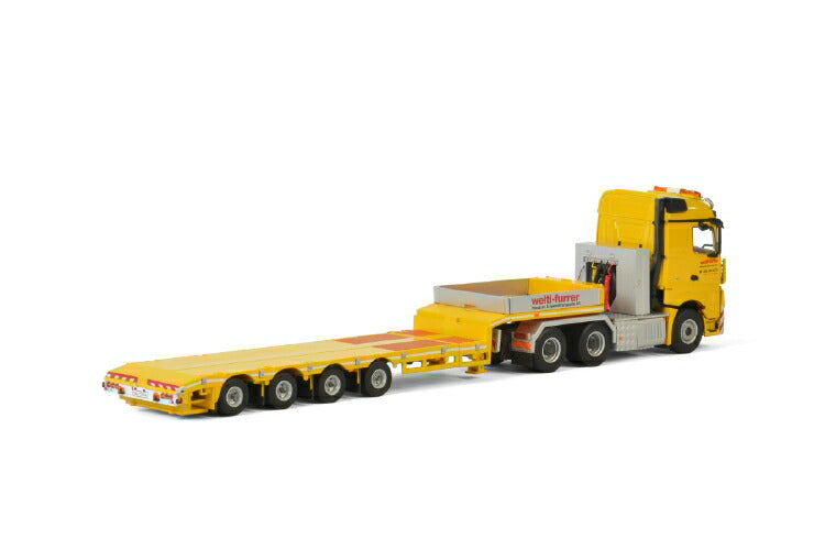 ギャラリービューアに画像をロードする, Welti-Furrer メルセデス・ベンツアクトロス STREAM SPACE 6x4 SEMI LOWLOADER - 4 AXLE トラック トレーラー/建設機械模型 工事車両 WSI 1/50 ミニチュア