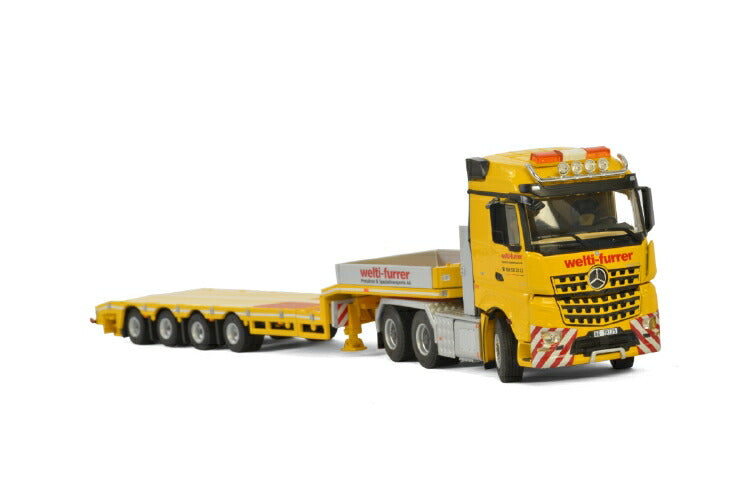 ギャラリービューアに画像をロードする, Welti-Furrer メルセデス・ベンツアクトロス STREAM SPACE 6x4 SEMI LOWLOADER - 4 AXLE トラック トレーラー/建設機械模型 工事車両 WSI 1/50 ミニチュア