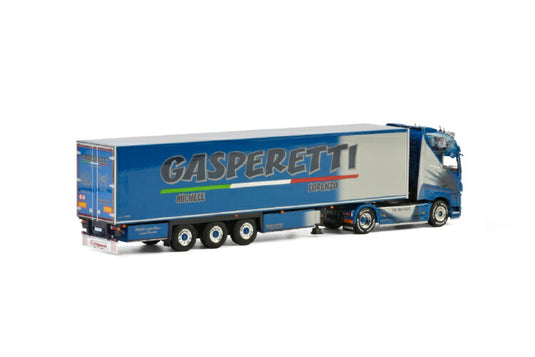 Gasperetti; VOLVO FH4 GLOBETROTTER XL 4x2 リーファートレーラー  3軸トラック /建設機械模型 工事車両 WSI 1/50 ミニチュア