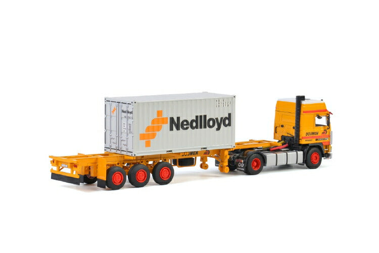 ギャラリービューアに画像をロードする, Doumen; VOLVO F12 GLOBETROTTER 4x2 CONTAINER TRAILER CLASSIC - 3軸+ 20 フィートコンテナトラック /建設機械模型 工事車両 WSI 1/50 ミニチュア