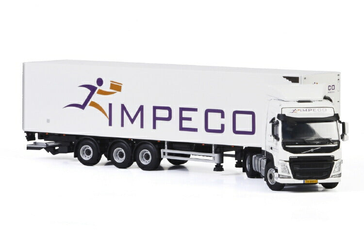 ギャラリービューアに画像をロードする, Impeco Couriers VOLVO FM4 GLOBETROTTER 4X2 BOX TRAILER - 3軸トラック /建設機械模型 工事車両 WSI 1/50 ミニチュア