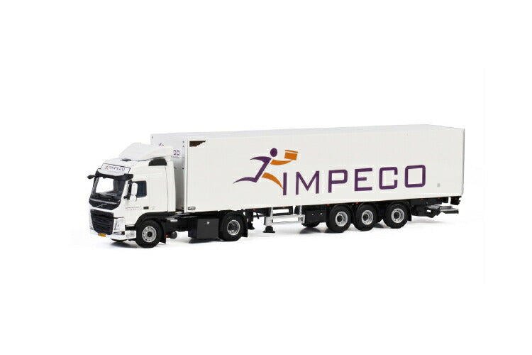 ギャラリービューアに画像をロードする, Impeco Couriers VOLVO FM4 GLOBETROTTER 4X2 BOX TRAILER - 3軸トラック /建設機械模型 工事車両 WSI 1/50 ミニチュア