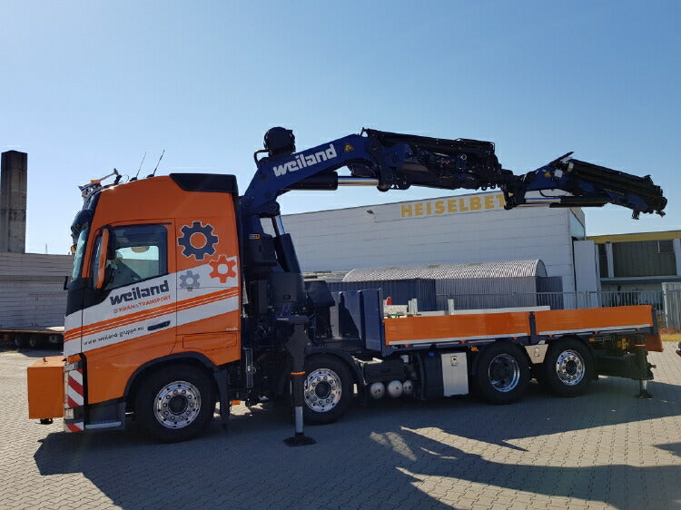 ギャラリービューアに画像をロードする, 【予約】2019年1-3月以降発売予定Weiland VOLVO FH4 GLOBETROTTER 8x2 TAG AXLE PALFINGER PK 92002 SH + JIBトラック /建設機械模型 工事車両 WSI 1/50 ミニチュア