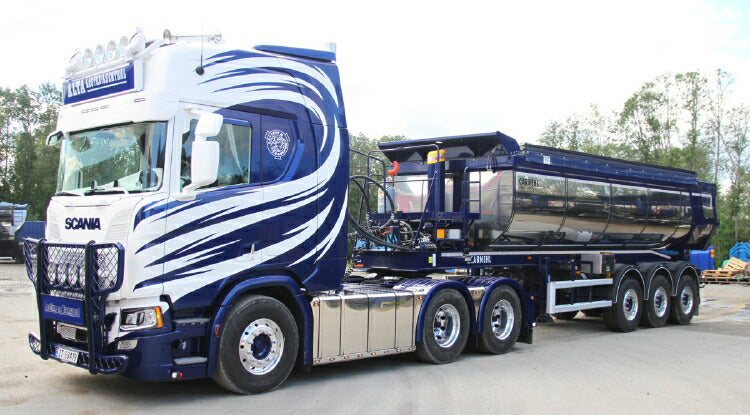 ギャラリービューアに画像をロードする, 【予約】2019年4-6月以降発売予定Alta Lastebilsentral SCANIA R HIGHLINE 6X4 HALFPIPE TIPPER TRAILER - 3軸トラック /建設機械模型 工事車両 WSI 1/50 ミニチュア