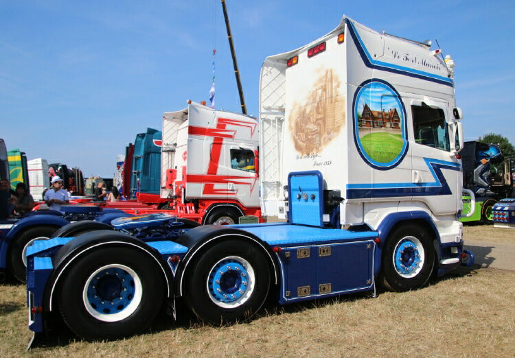 ギャラリービューアに画像をロードする, 【予約】2019年4-6月以降発売予定D'Hoine SCANIA STREAMLINE TOPLINE 6x2 TWIN STEER BELT TRAILER KOLIBRI - 3軸トラック /建設機械模型 工事車両 WSI 1/50 ミニチュア