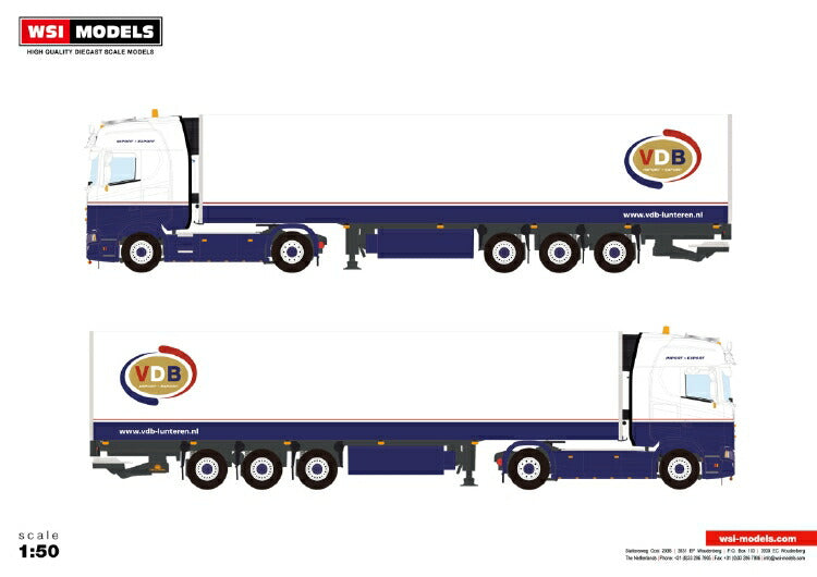 ギャラリービューアに画像をロードする, 【予約】2019年4-6月以降発売予定VDB Lunteren SCANIA S HIGHLINE CS20H 4x2 リーファートレーラー 3軸 トラック /建設機械模型 工事車両 WSI 1/50 ミニチュア