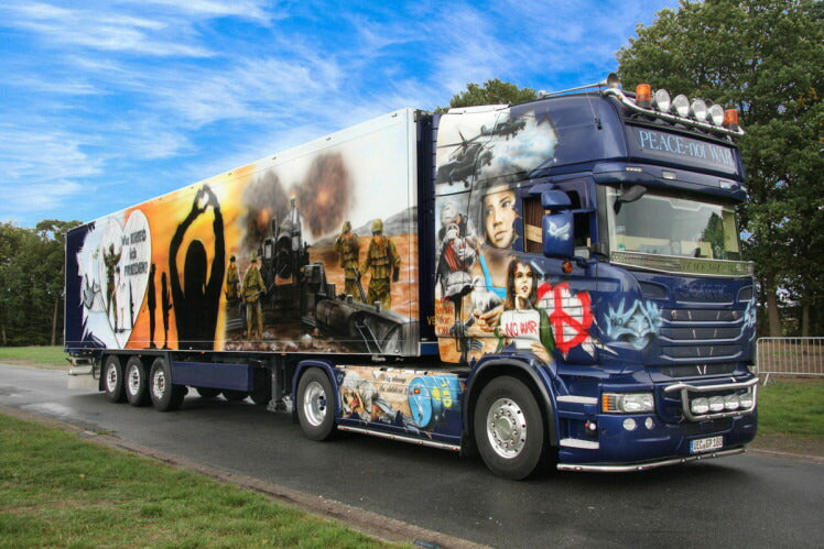 ギャラリービューアに画像をロードする, 【予約】2019年1-3月以降発売予定G?nter Pille SCANIA STREAMLINE TOPLINE 4x2 リーファートレーラー - 3軸トラック /建設機械模型 工事車両 WSI 1/50 ミニチュア