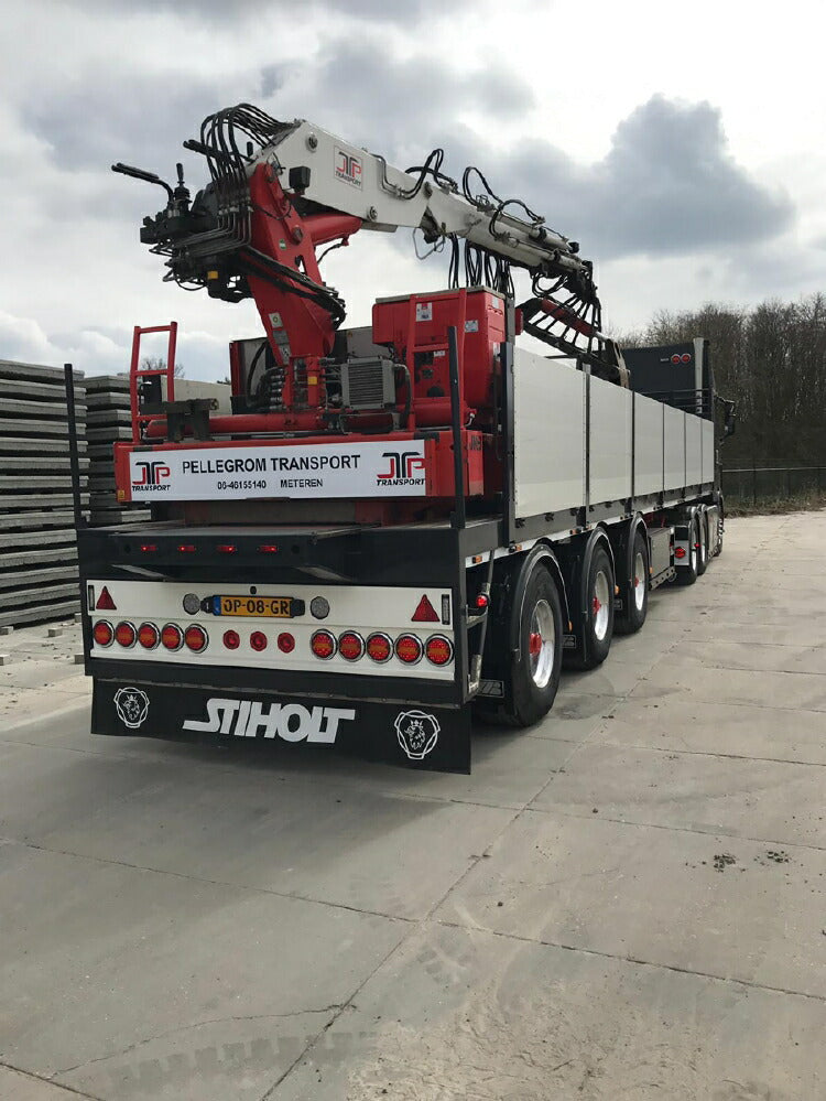 ギャラリービューアに画像をロードする, 【予約】12月以降発売予定Jasper Pellegrom Transport SCANIA S HIGHLINE CS20H 6X2 TAG AXLE + BRICK TRAILER 3軸 トラック 建設機械模型 工事車両WSI 1/50 ミニチュア