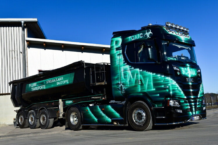 ギャラリービューアに画像をロードする, 【予約】10-12月以降発売予定Pflumm Transporte; SCANIAスカニア S NORMAL CS20N 4X2 ダンプ トレーラー | HALFPIPE - 3軸 トラック /建設機械模型 工事車両 WSI 1/50 ミニチュア