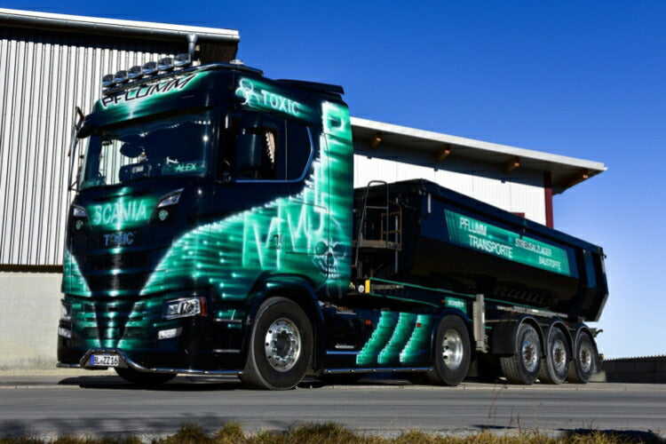 ギャラリービューアに画像をロードする, 【予約】10-12月以降発売予定Pflumm Transporte; SCANIAスカニア S NORMAL CS20N 4X2 ダンプ トレーラー | HALFPIPE - 3軸 トラック /建設機械模型 工事車両 WSI 1/50 ミニチュア