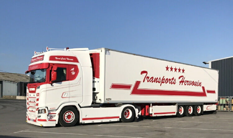 ギャラリービューアに画像をロードする, 【予約】2020年1-3月以降発売予定Hervouin SCANIA S HIGHLINE CS20H 4x2 リーファートレーラー 3軸 トラック/建設機械模型 工事車両 WSI 1/50 ミニチュア