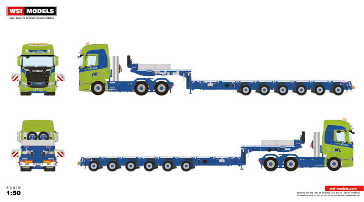 ギャラリービューアに画像をロードする, 【予約】2020年1-3月以降発売予定Nordic Crane (Midt-Norge) SCANIA R HIGHLINE CR20H 6x4 MCO PX 6軸 トラック トレーラー/建設機械模型 工事車両 WSI 1/50 ミニチュア