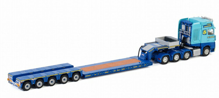 ギャラリービューアに画像をロードする, Jinert メルセデスベンツアクトロスMP4 SLT GIGA SPACE 8x4 LOWLOADER 5軸トラック トレーラー WSI 1/50 建設機械 模型ミニカー はたらく車重機