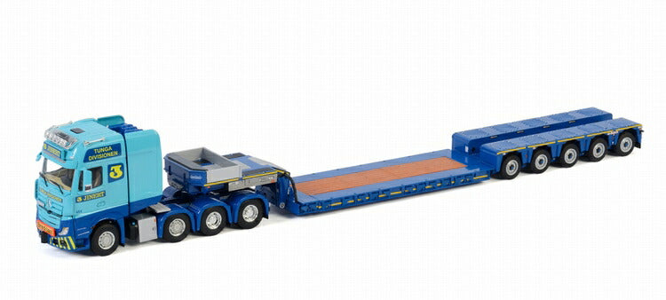 ギャラリービューアに画像をロードする, Jinert メルセデスベンツアクトロスMP4 SLT GIGA SPACE 8x4 LOWLOADER 5軸トラック トレーラー WSI 1/50 建設機械 模型ミニカー はたらく車重機