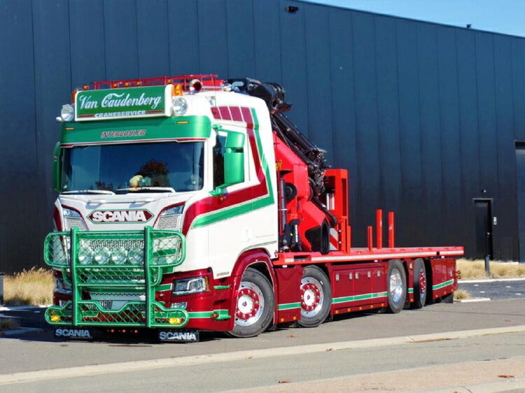 ギャラリービューアに画像をロードする, 【予約】2020年1-3月以降発売予定Transport Van Caudenberg SCANIA R NORMAL | CR20N 8X2 PALFINGER PK 92002 SH | JIB トラック/建設機械模型 工事車両 WSI 1/50 ミニチュア
