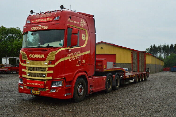 ギャラリービューアに画像をロードする, 【予約】2020年4-6月以降発売予定Alfred Nielsen SCANIA S HIGHLINE | CS20H 6X2 TAG AXLE SEMI LOW LOADER | RAMPS 4軸トラック トレーラー WSI 1/50 建設機械 模型ミニカー はたらく車重機