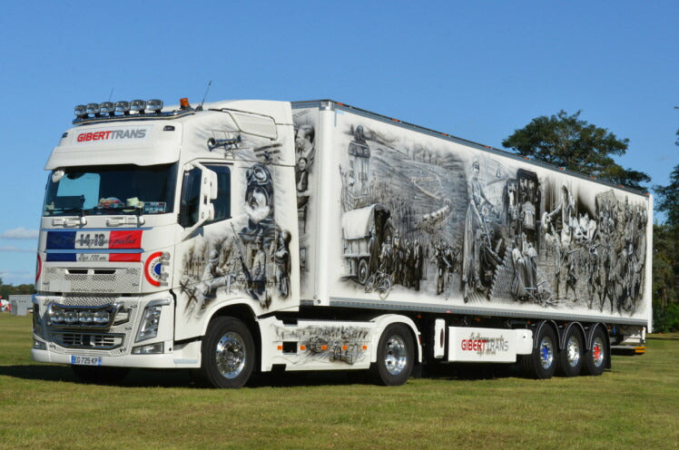 ギャラリービューアに画像をロードする, 【予約】2020年1-3月以降発売予定Giberttrans VOLVO FH4 GLOBETROTTER 4X2 BOX TRAILER 3軸 トラック/建設機械模型 工事車両 WSI 1/50 ミニチュア
