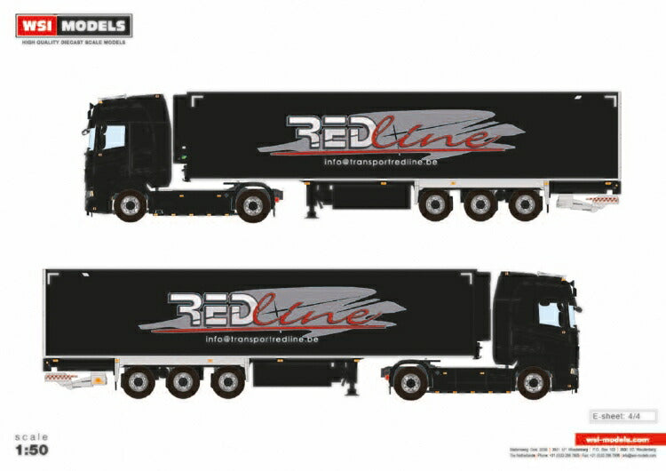 ギャラリービューアに画像をロードする, 【予約】5-8月以降発売予定SCANIA S HIGHLINE CS20H 4X2 リーファートレーラー 3軸 トラック WSI 1/50 建設機械 模型ミニカー はたらく車重機